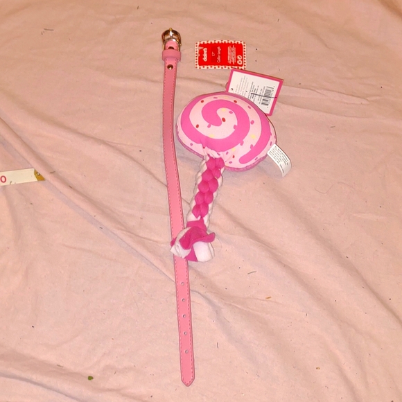 New pink 17" collar dog and new dog toy - Picture 2 of 5